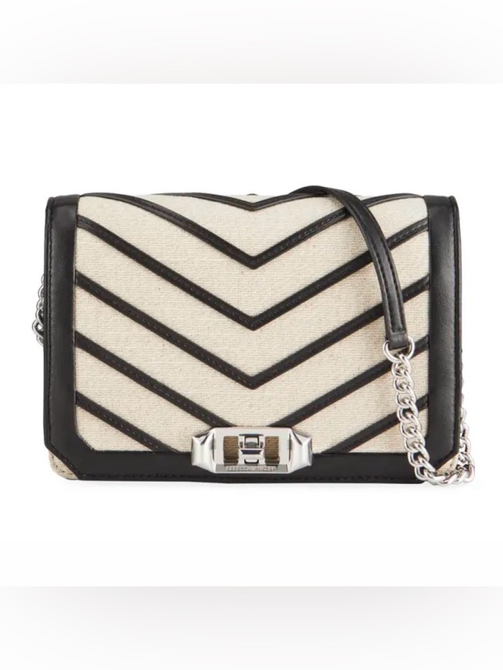 Rebecca Minkoff Love Small Chevron Linen Crossbody Bag